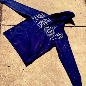 Navy Blue Graphic Hoodie